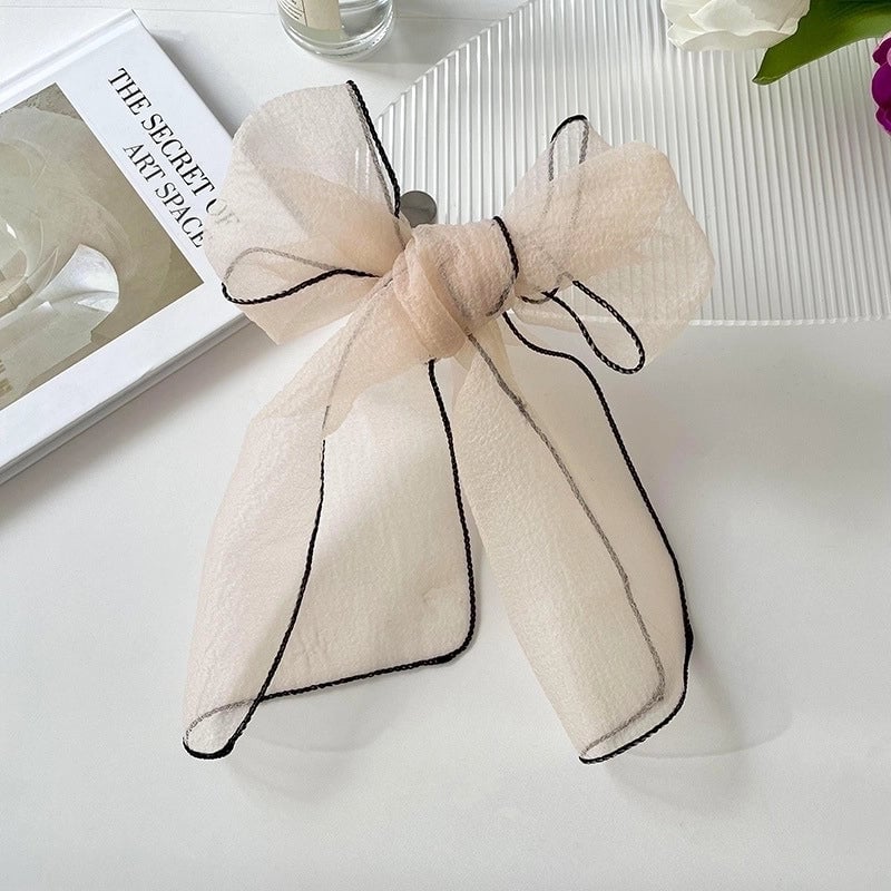 Women's Cute Sweet Solid Color Organza Silk Scarf