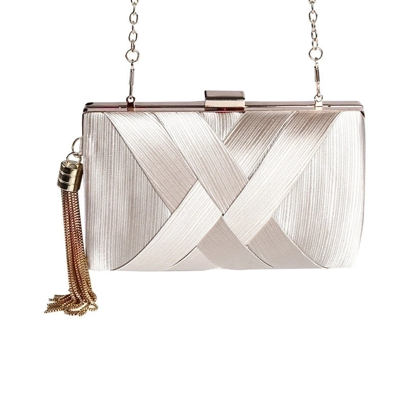 Dinner Bag New Handmade Tassel Pendant Evening Bag Large Capacity Bag Silk Clutch