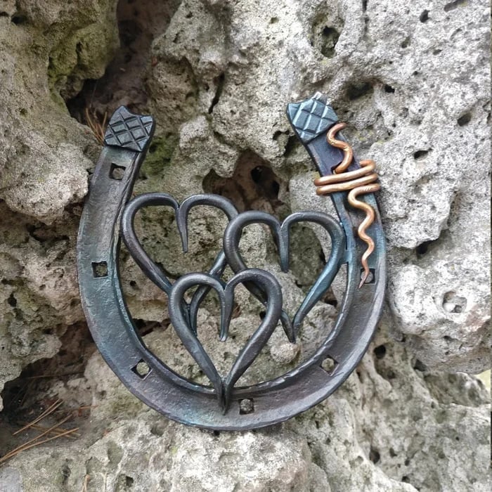 Last Day 49% OFF💥 - Forged handmade horseshoe-iron anniversary gifts