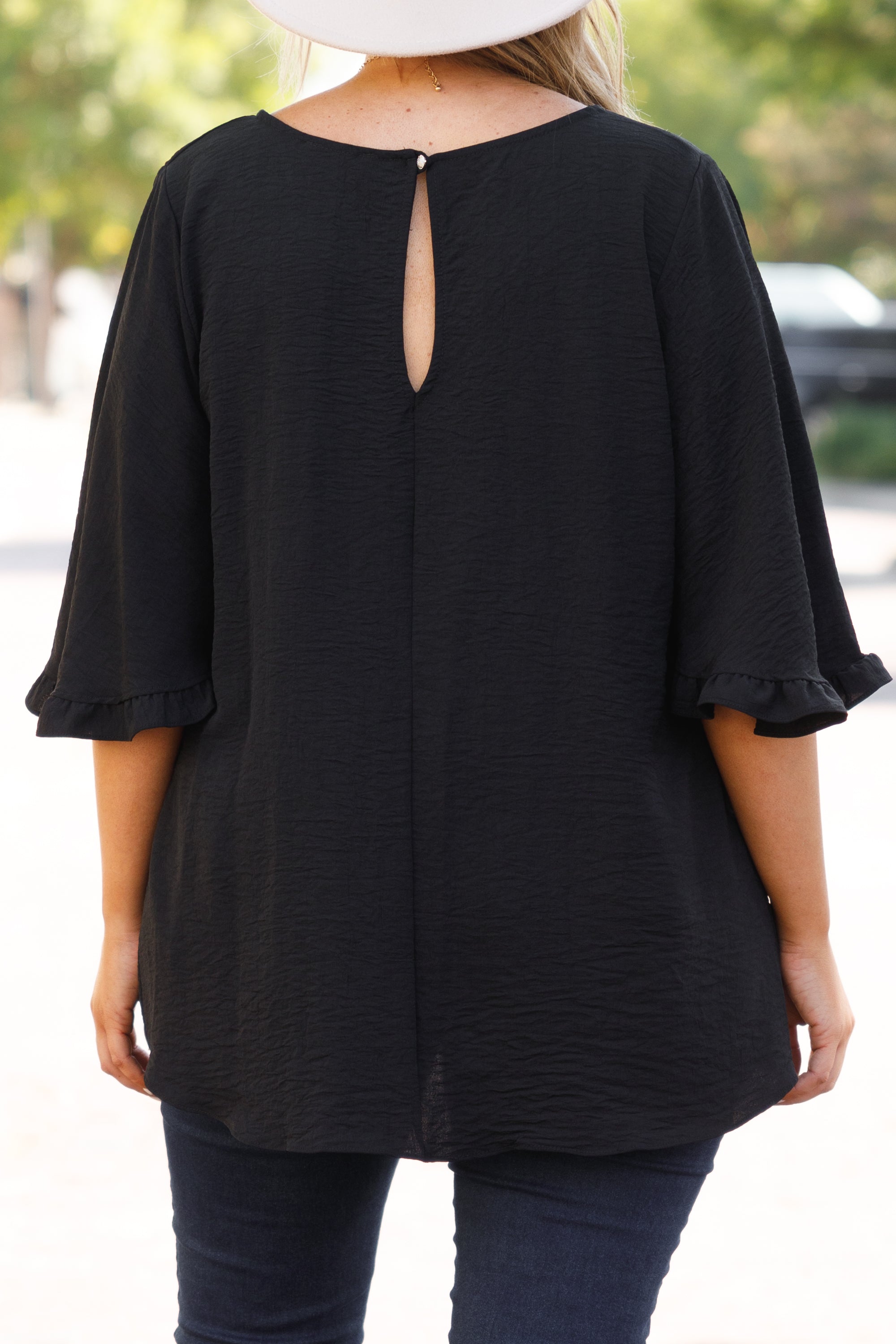 Come Hideaway Top. Black