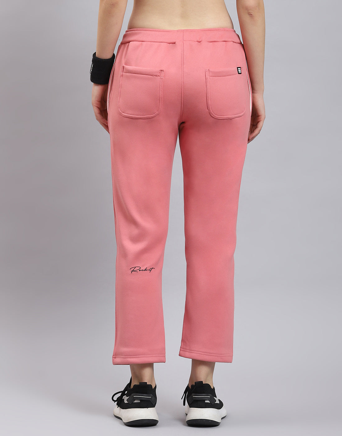 Women Pink Solid Regular Fit Winter Lower