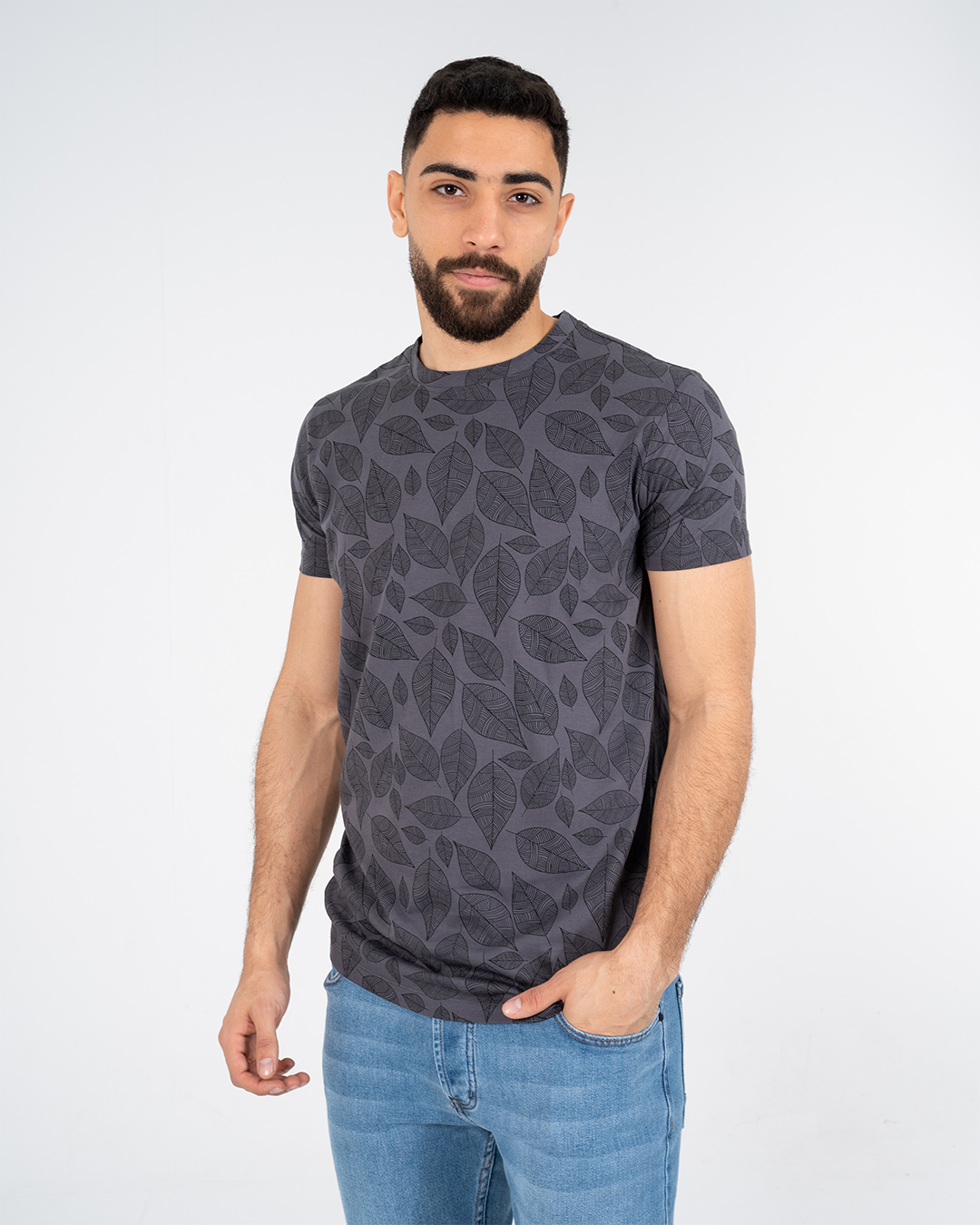 Leaf Printed Mens T-shirt