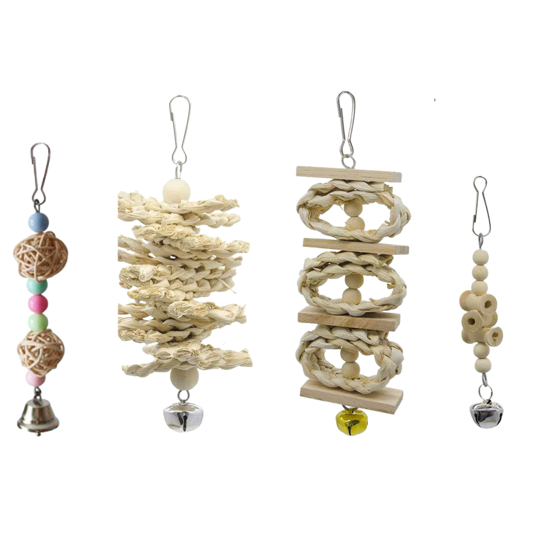 8 Pieces Pack Wood Bird Toys