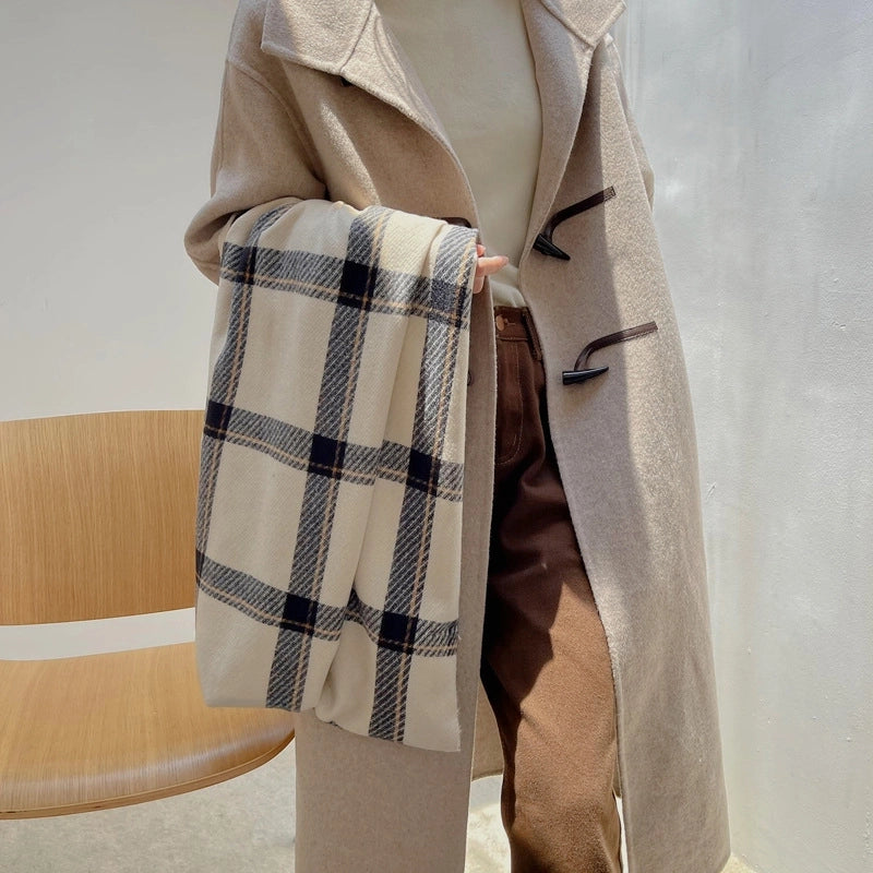 Cashmere Scarf Women's Autumn And Winter New Warm Neck Line Large Square  Fresh Style Shawl