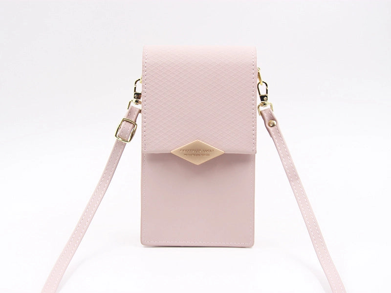Cross-border Mobile Phone Bag Female Japanese And Korean Partysu Verticle Square Metal Buckle Simple Shoulder Bag