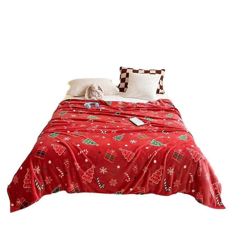 Casual Elegant Cartoon Christmas Tree Snowflake Polyester Blanket Couch & Sofa Decor