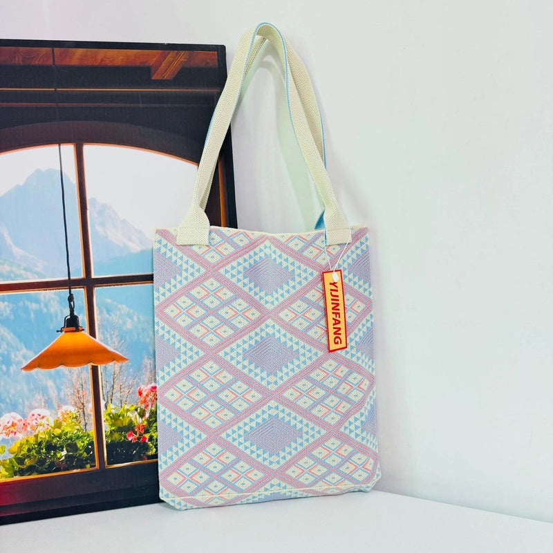 Women's Large Polyester Geometric Streetwear Square Open Handbag