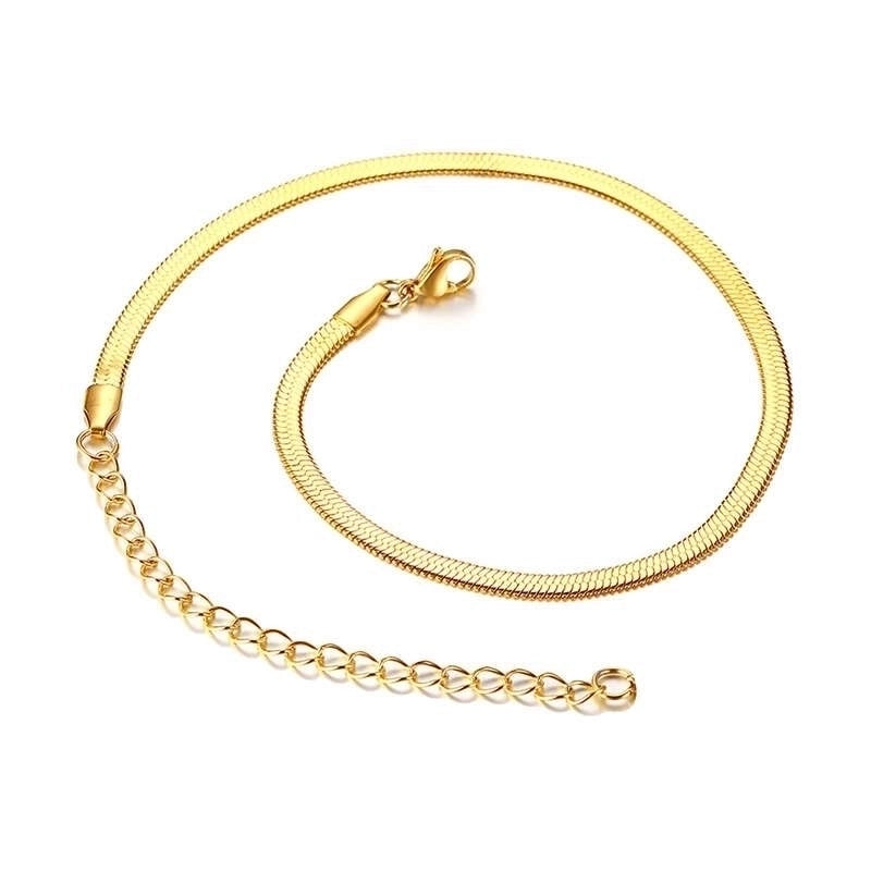 2 Pieces Minimalist Geometric Stainless Steel Gold Plated Necklace
