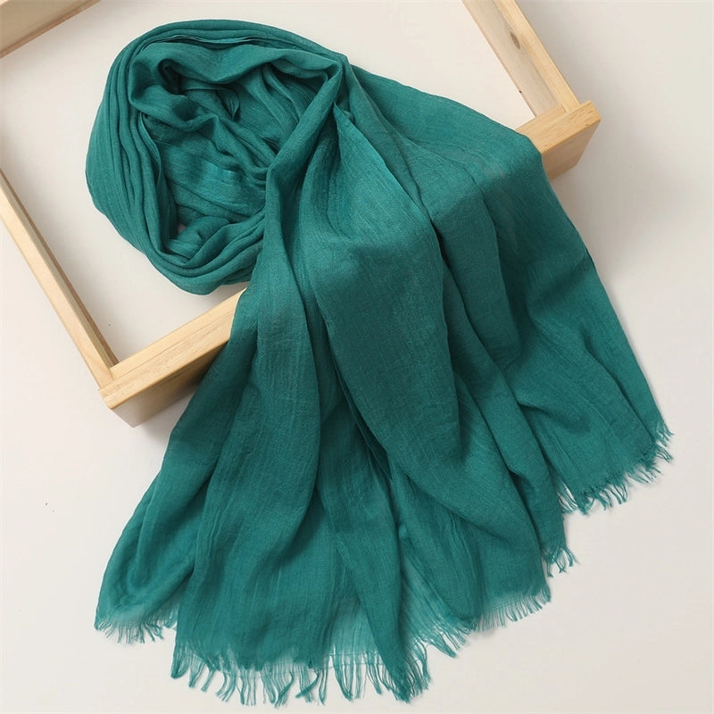 Women's Basic Solid Color Polyester Scarf