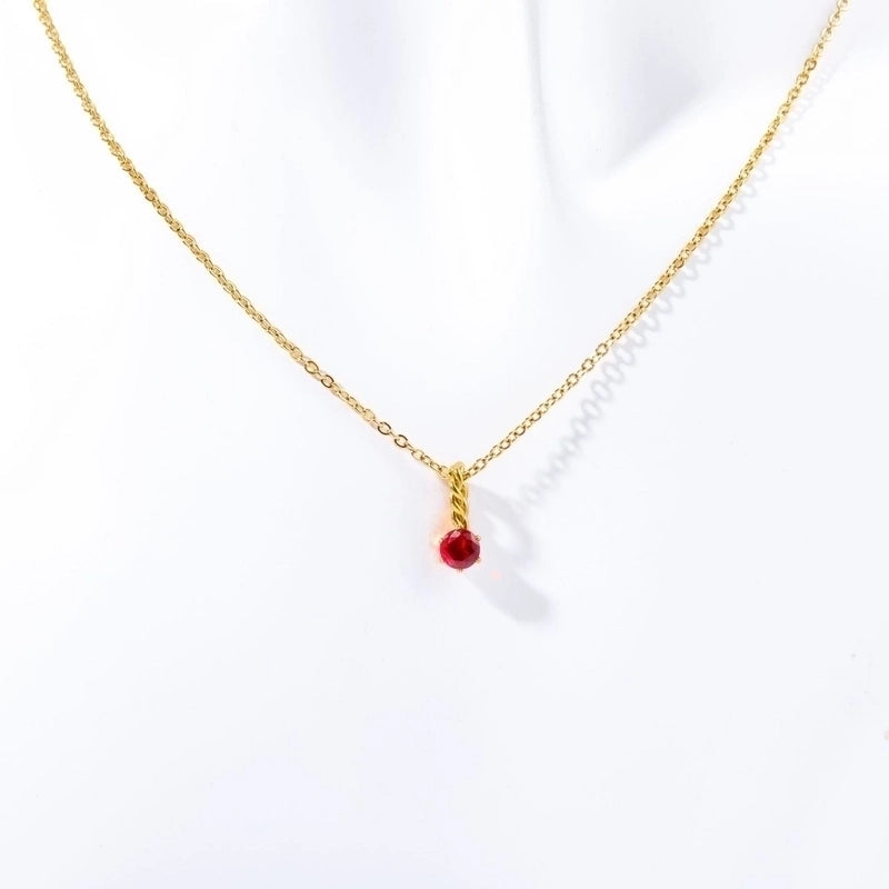 201 Stainless Steel 304 Stainless Steel Titanium Steel Gold Plated Elegant Streetwear Plating Color Block Necklace