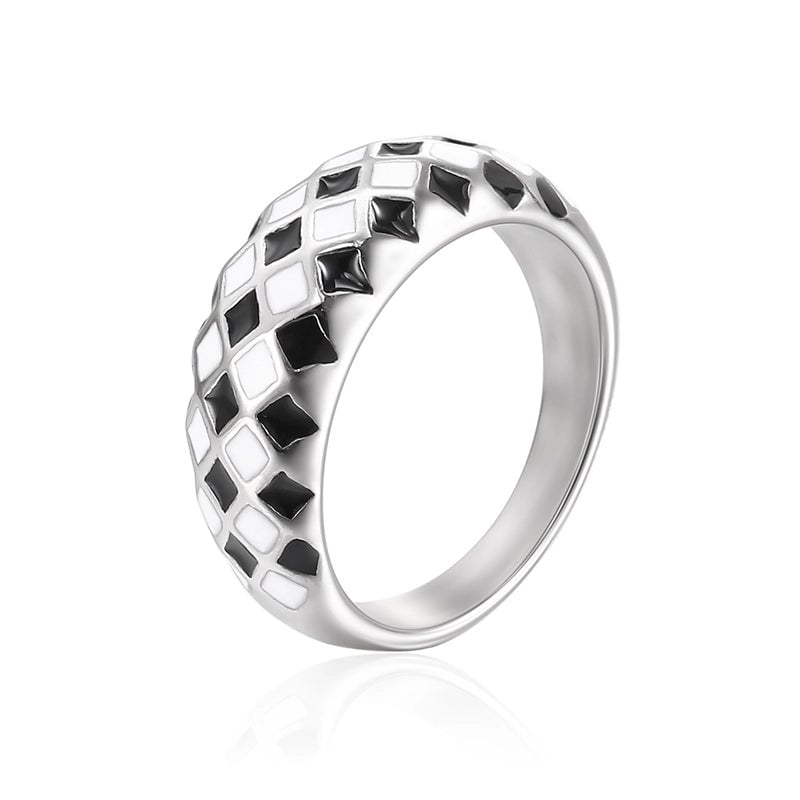Elegant Minimalist Classic Style Round Stainless Steel Titanium Steel Gold Plated Polishing Plating Rings