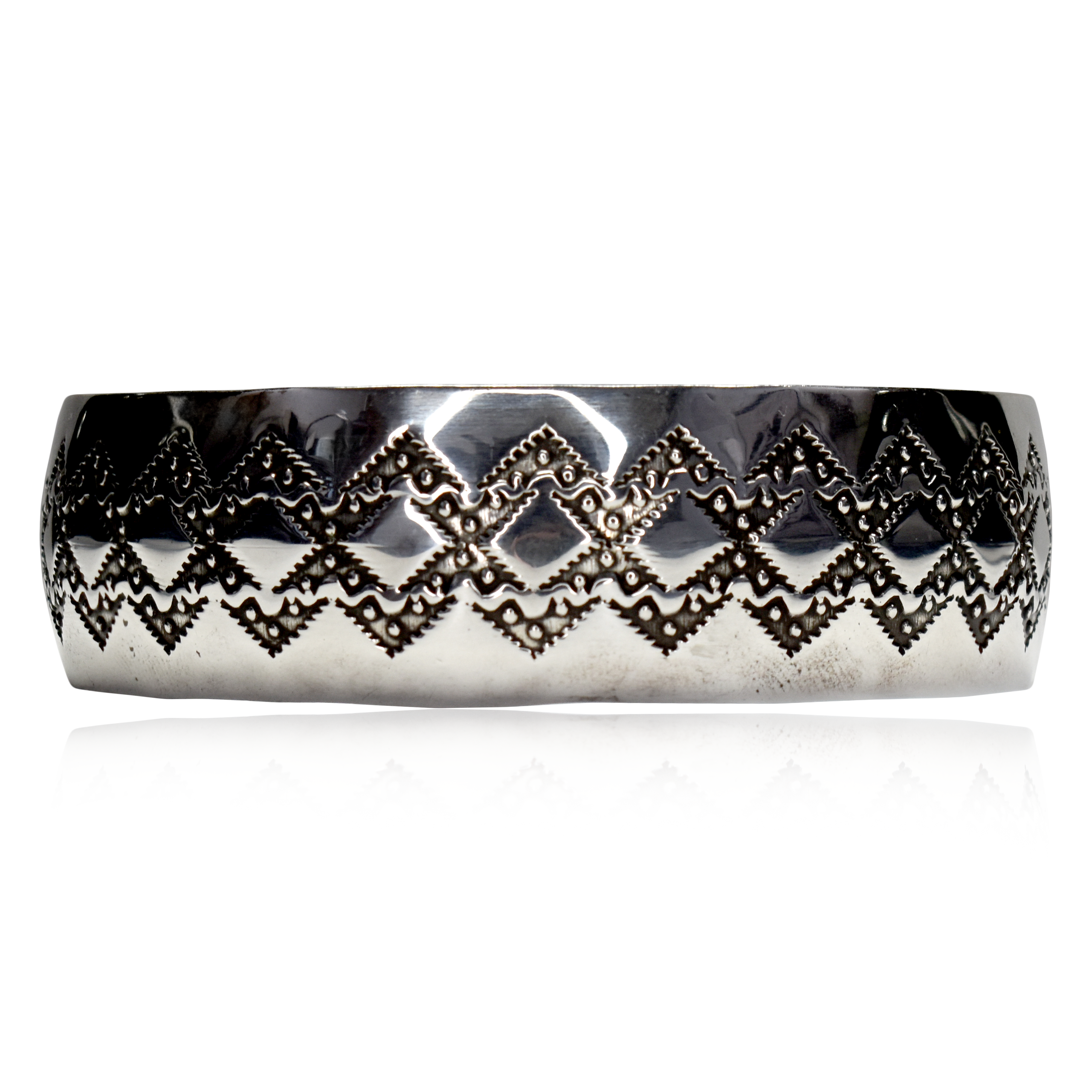 Sterling Silver Stairstep Bangle by Douglas Etsitty