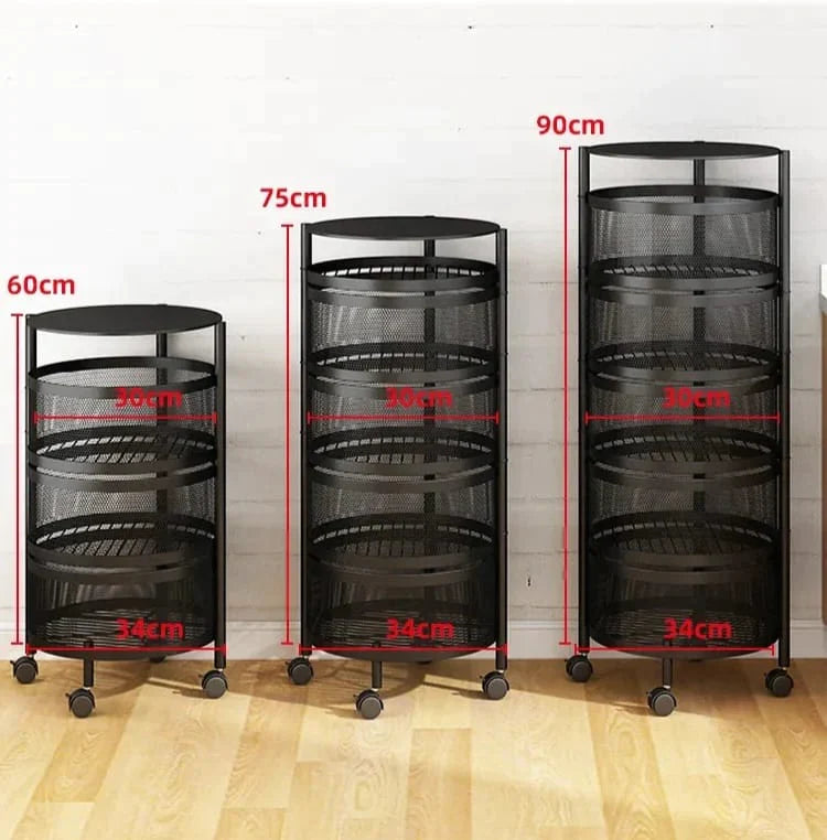 Premium Round Metal Trolley By MATRIX