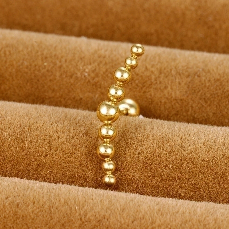 1 Piece Minimalist Round Plating Stainless Steel Ear Studs