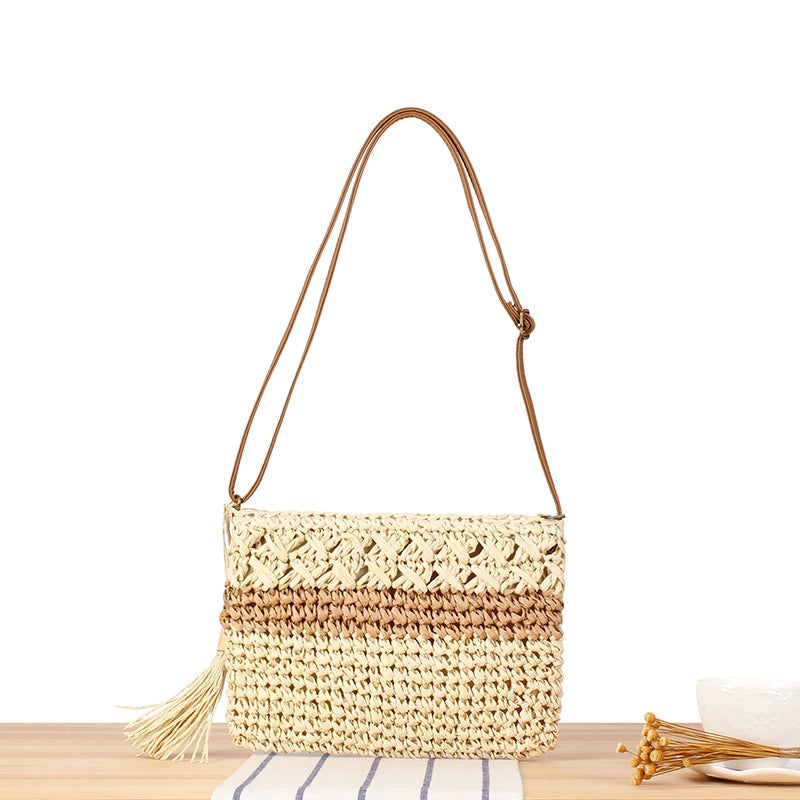 Women's Basic Vacation Solid Color Paper String Shopping Bags