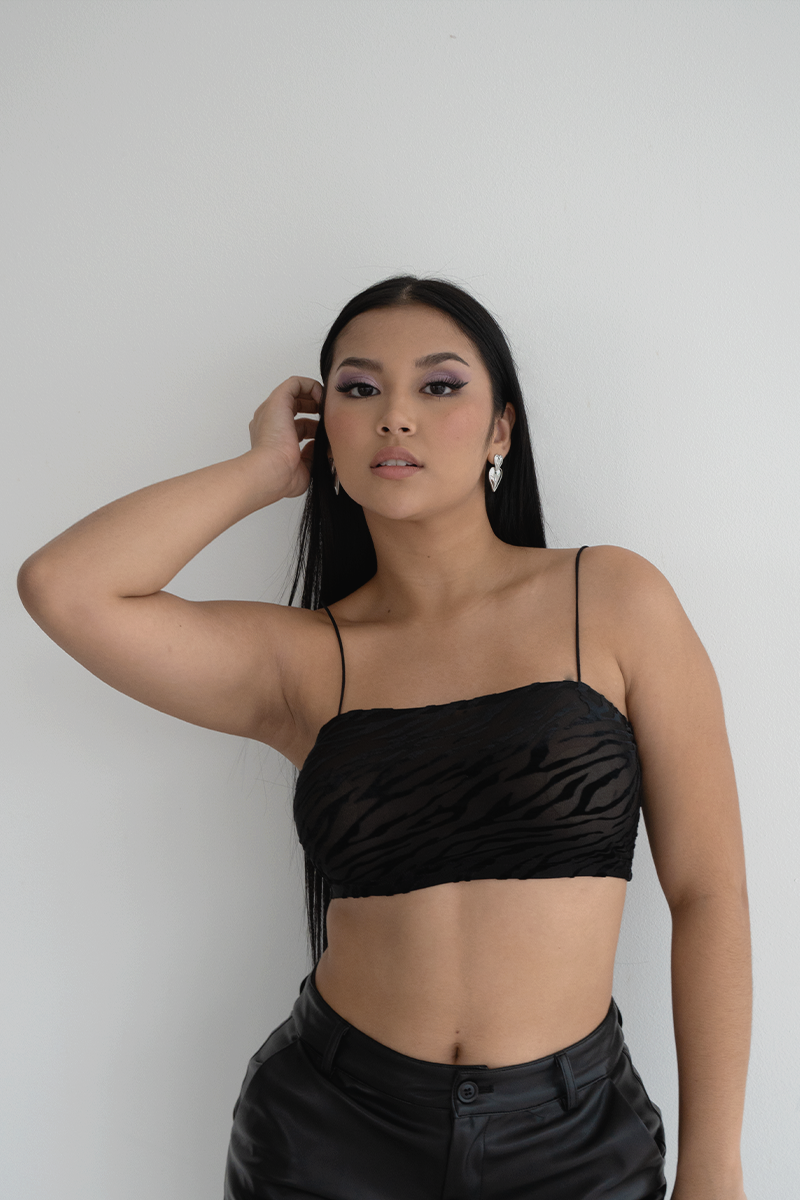 Black Sun Exclusive-Zebra Crop Top