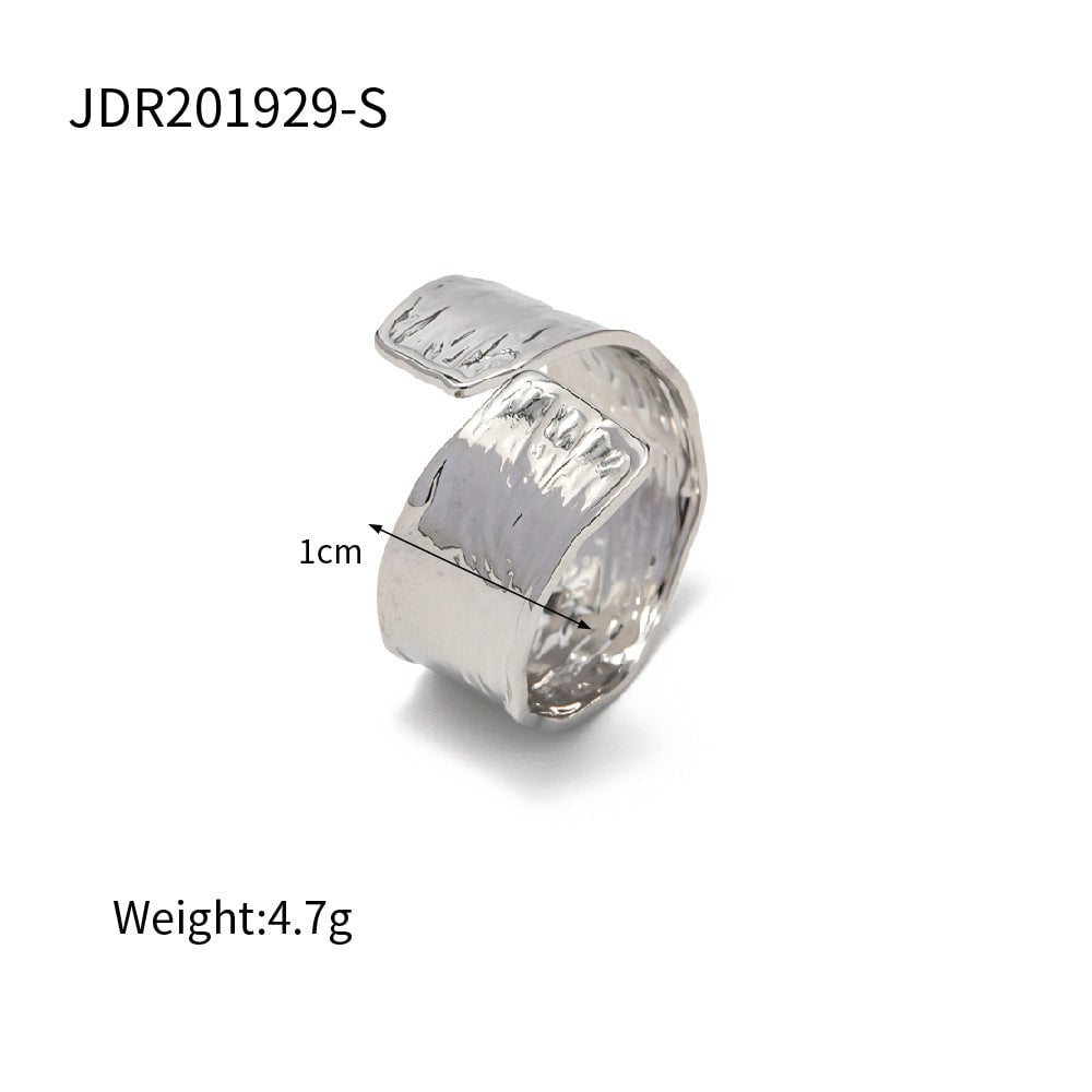 Women  Geometric Stainless Steel 18K Gold Plated Rings