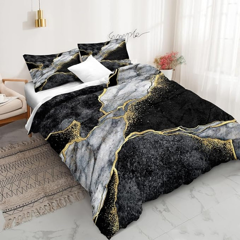 Jade Opulent Gold Accent Quilt Cover Set