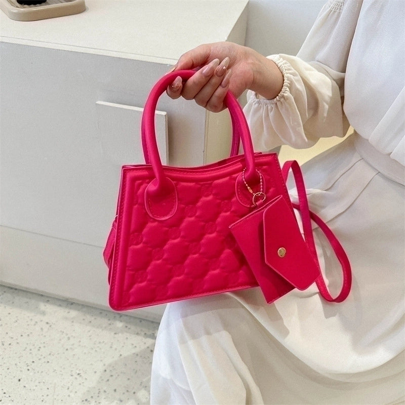 Women's Medium Pu Leather Solid Color Classic Style Zipper Bag Sets Crossbody Bag