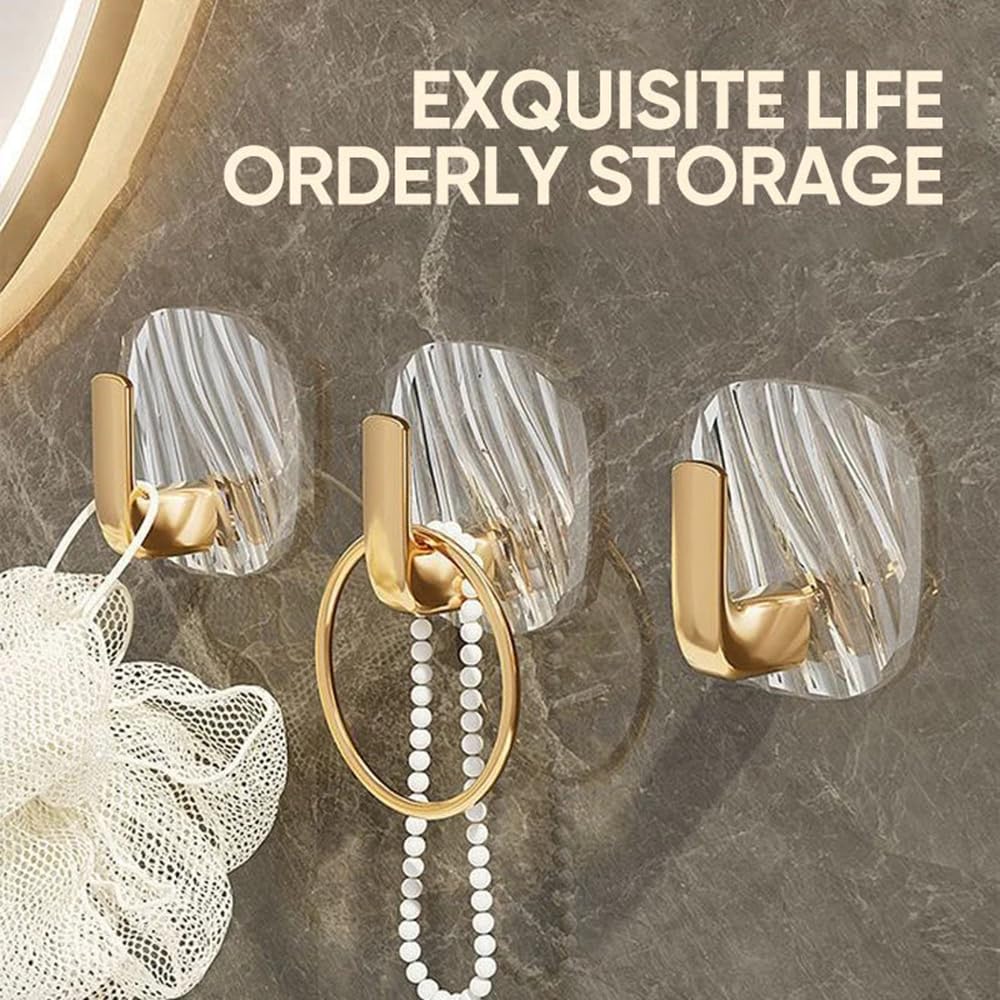 Heavy-Duty Self-Adhesive Hooks. Luxury Wall Hooks (Pack Of 3)