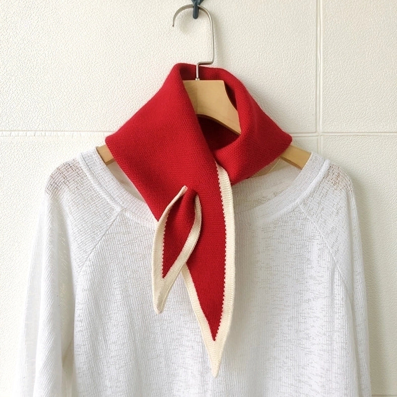 Women's Elegant Lady Color Block Knit Scarf