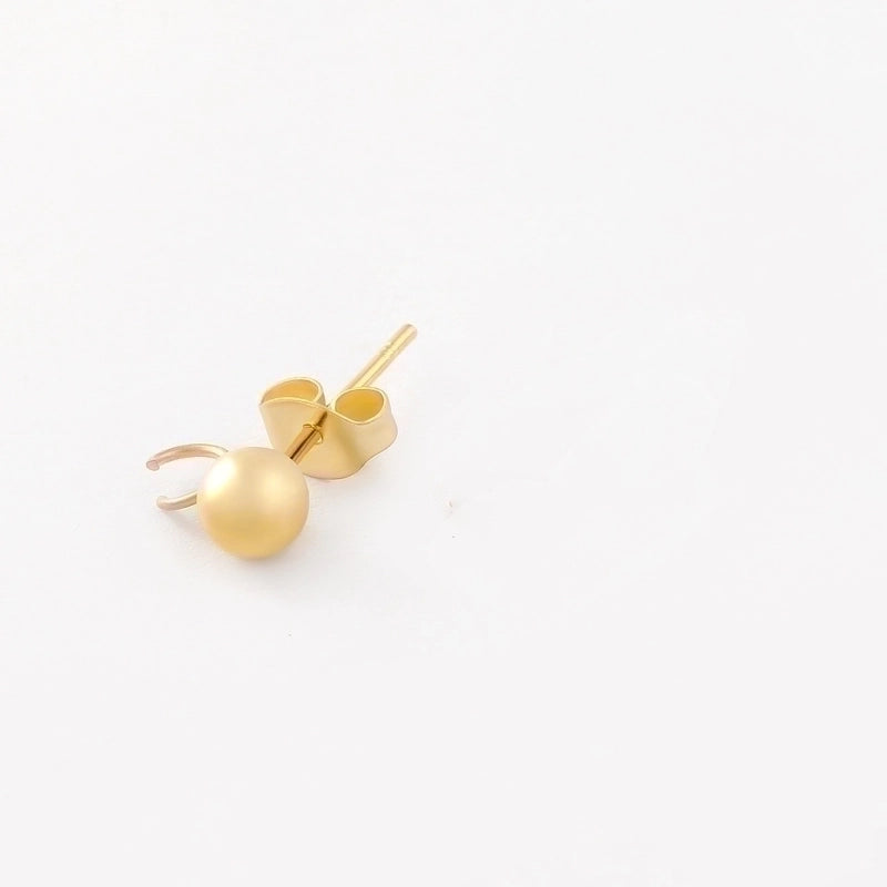 1 Piece Minimalist Round Plating 201 Stainless Steel 18K Gold Plated Earrings