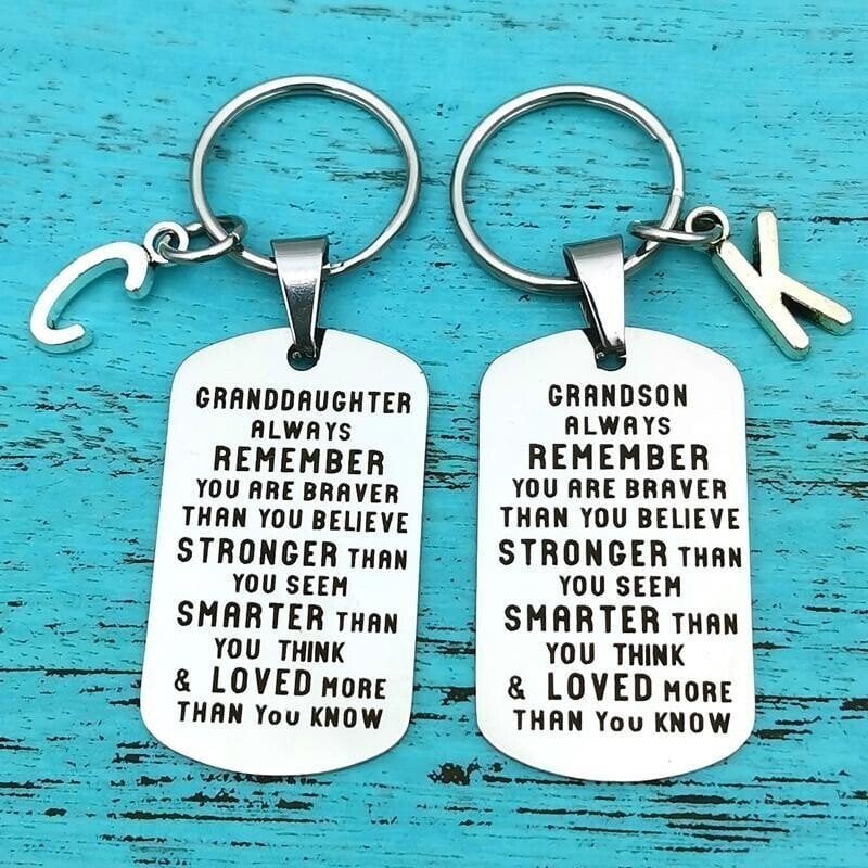 Promotion 49% OFF⇝ 💓 To My Grandson Granddaughter  Gift Lettering Keychain