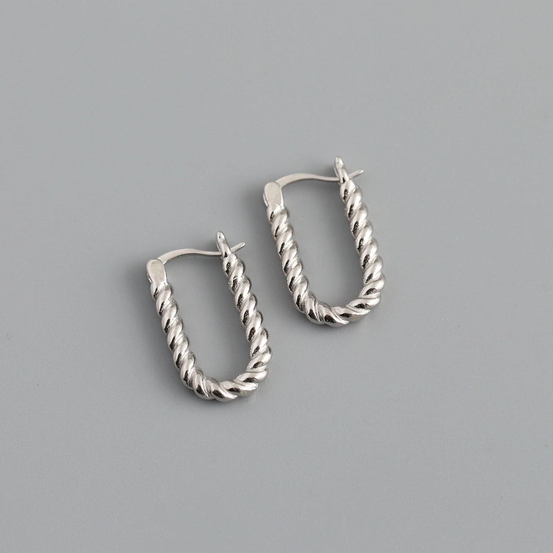 2 Pieces Minimalist Geometric Copper Plating Ear Studs 1 Pair