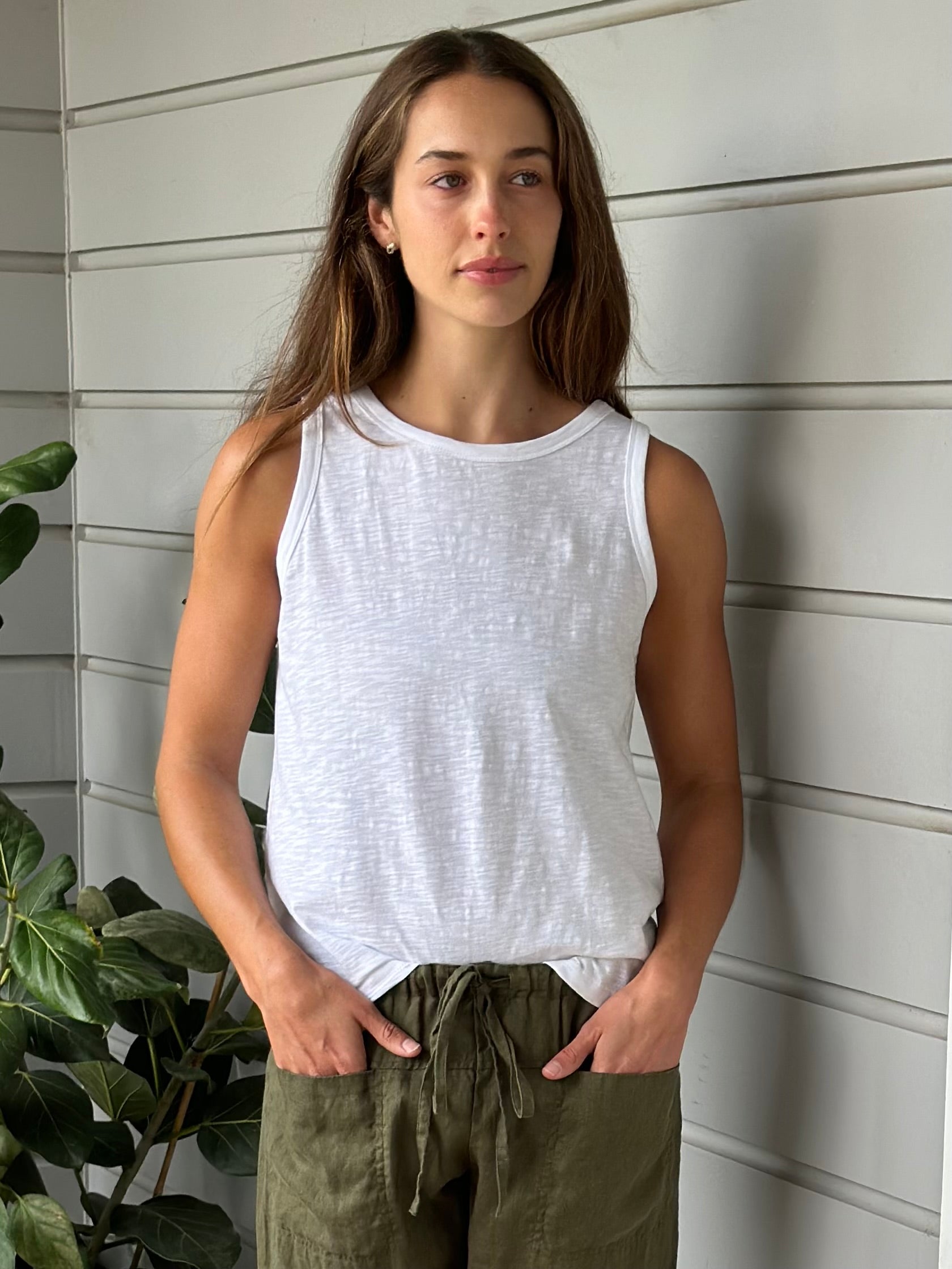 vera tank - white cotton