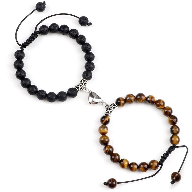Romantic Heart Shape Natural Stone Handmade Bracelets