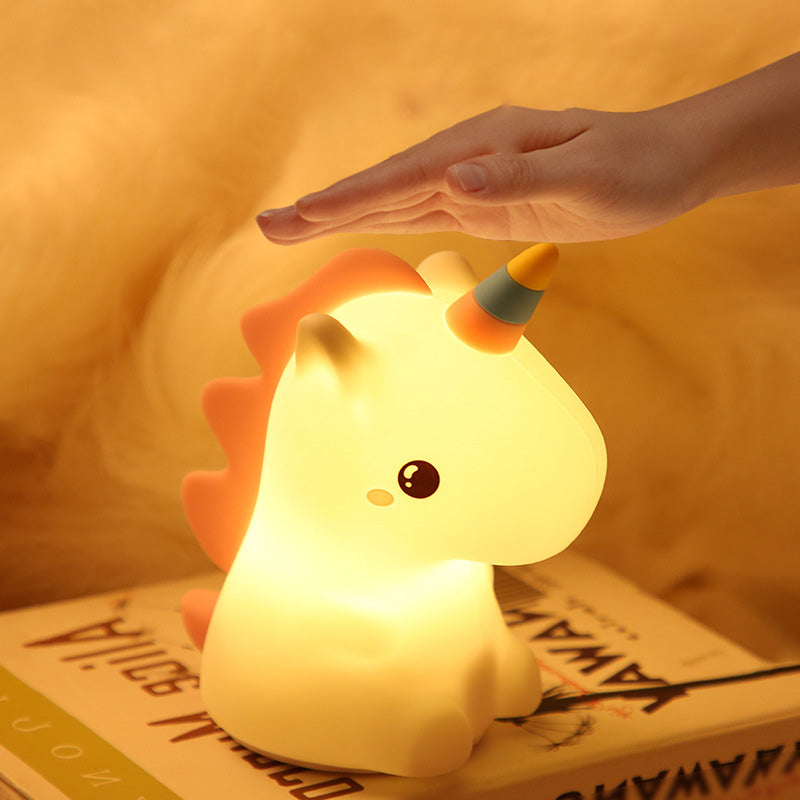 Squishy Silicone Unicorn LED Night Light - Perfect Gift for Kids and Girls