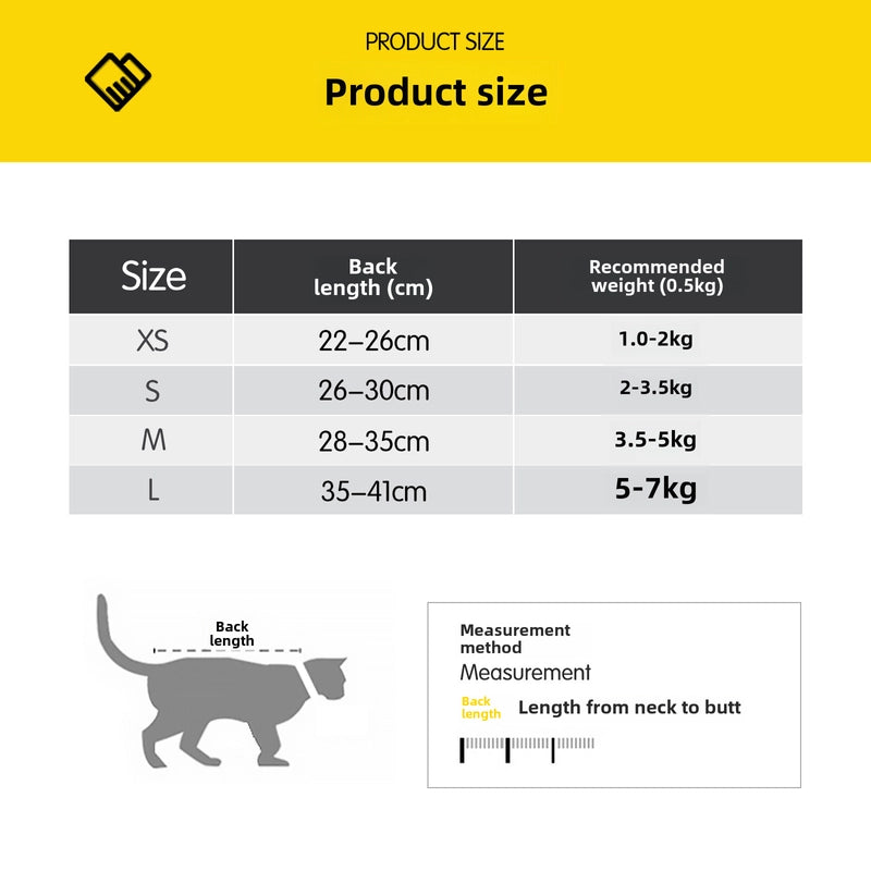 New Pet Clothes Cat Sterilization Clothes Post-operation Recovery Female Cat Weaning Clothes Fully Surrounded Easy To Wear Off Cat Clothes