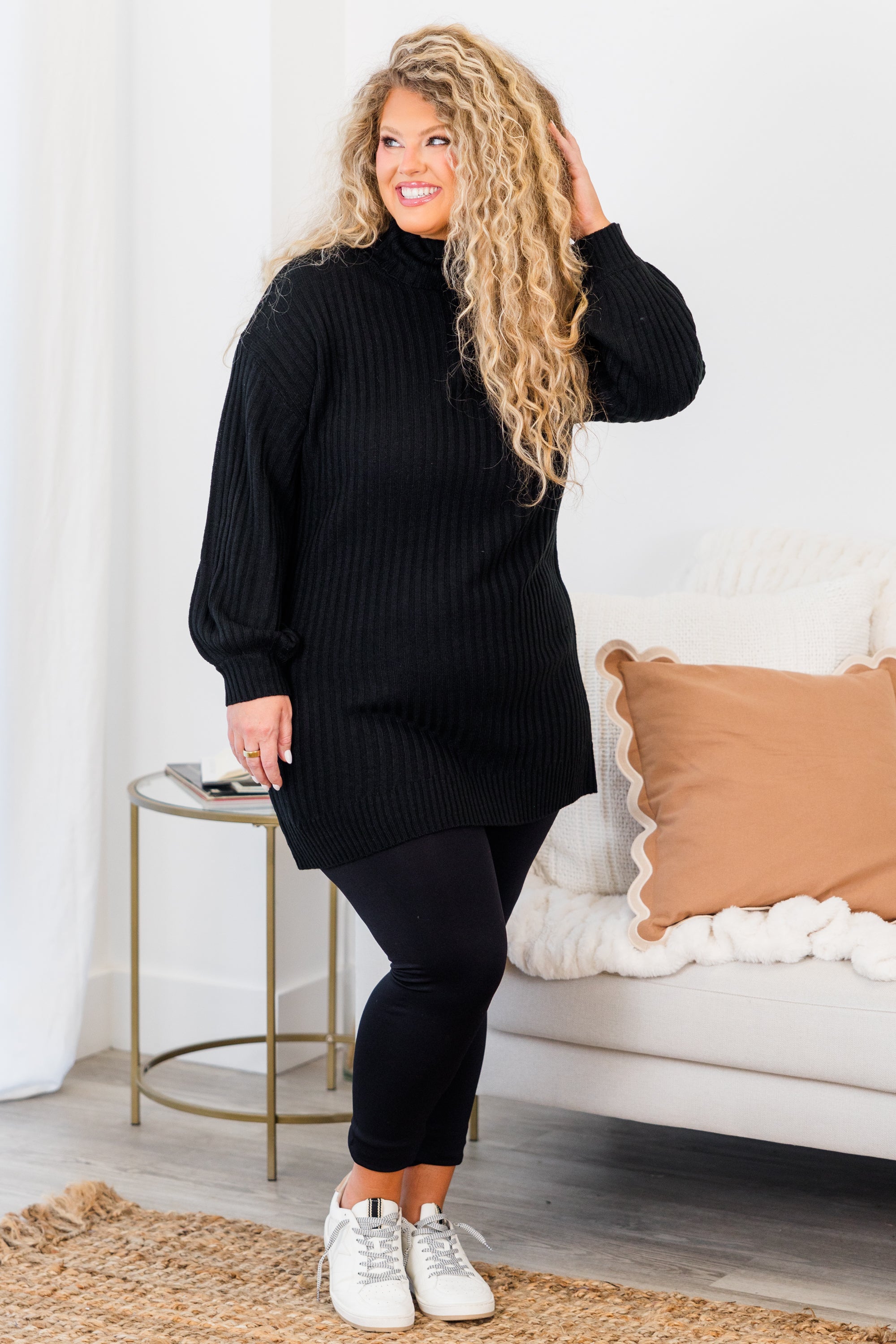 Snuggle With You Sweater. Black