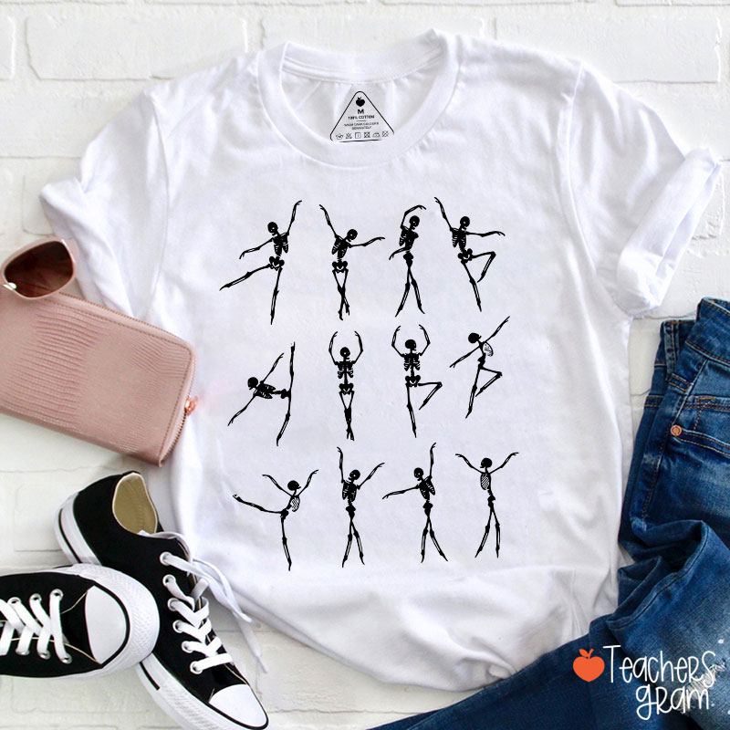 Elegant Skeleton Dance Teacher T-Shirt