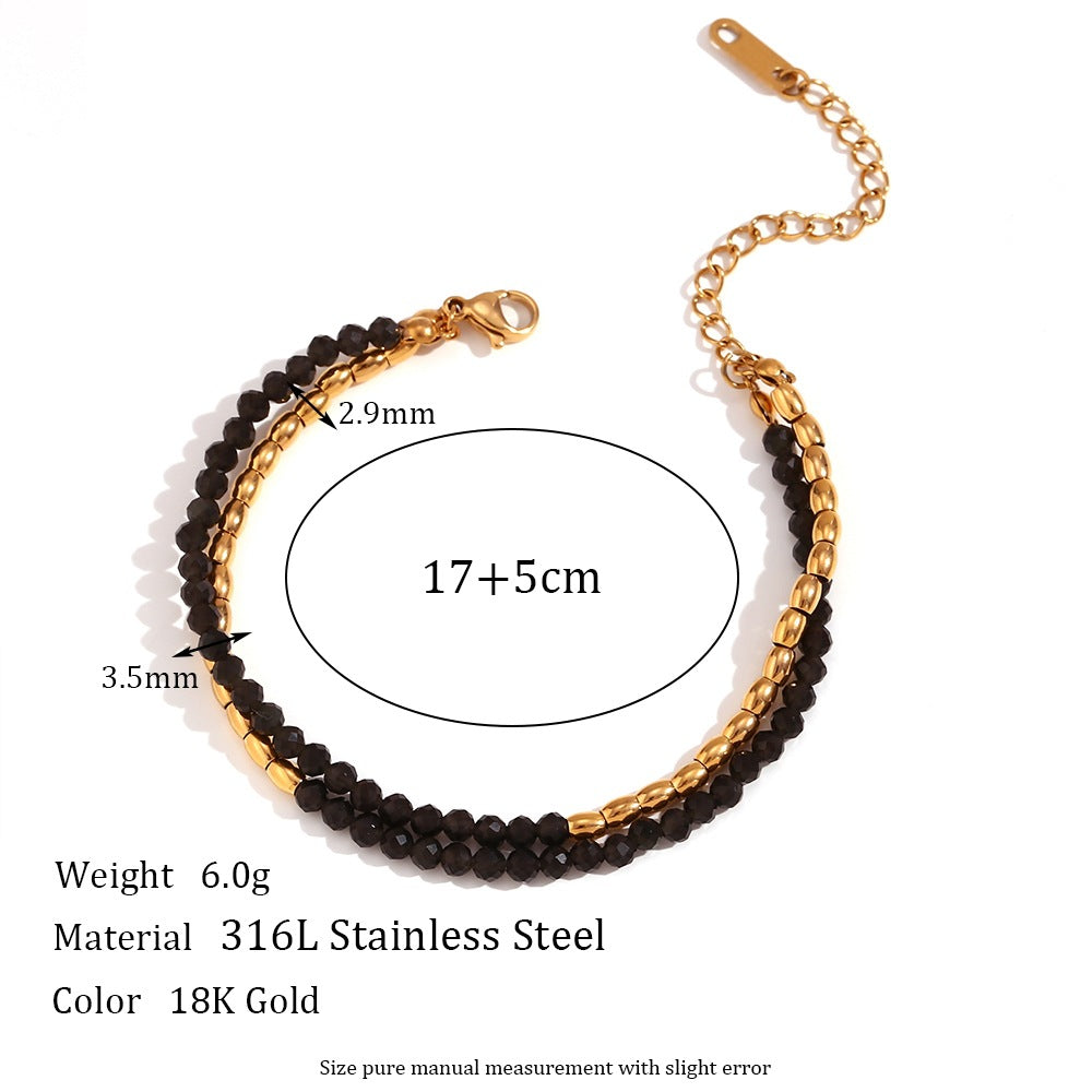 Fashion Stripe Geometric Stainless Steel 18K Gold Plated Necklaces