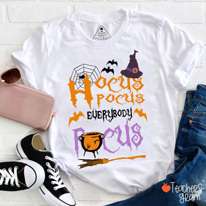 Hocus Pocus Everybody Focus Witch Hat T-Shirt