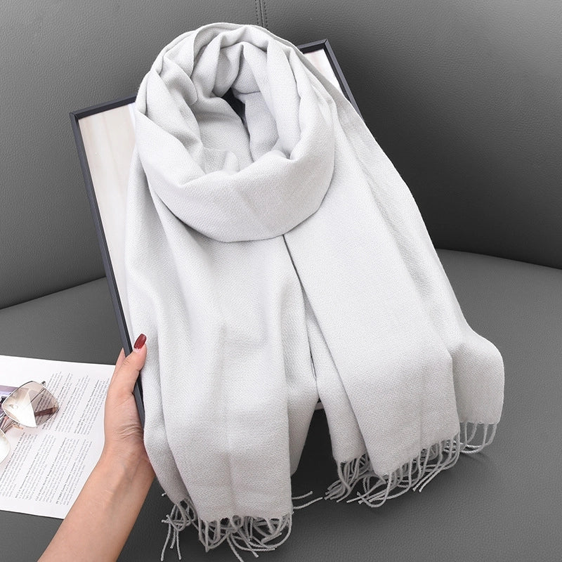 Women's Basic Solid Color Polyester Scarf