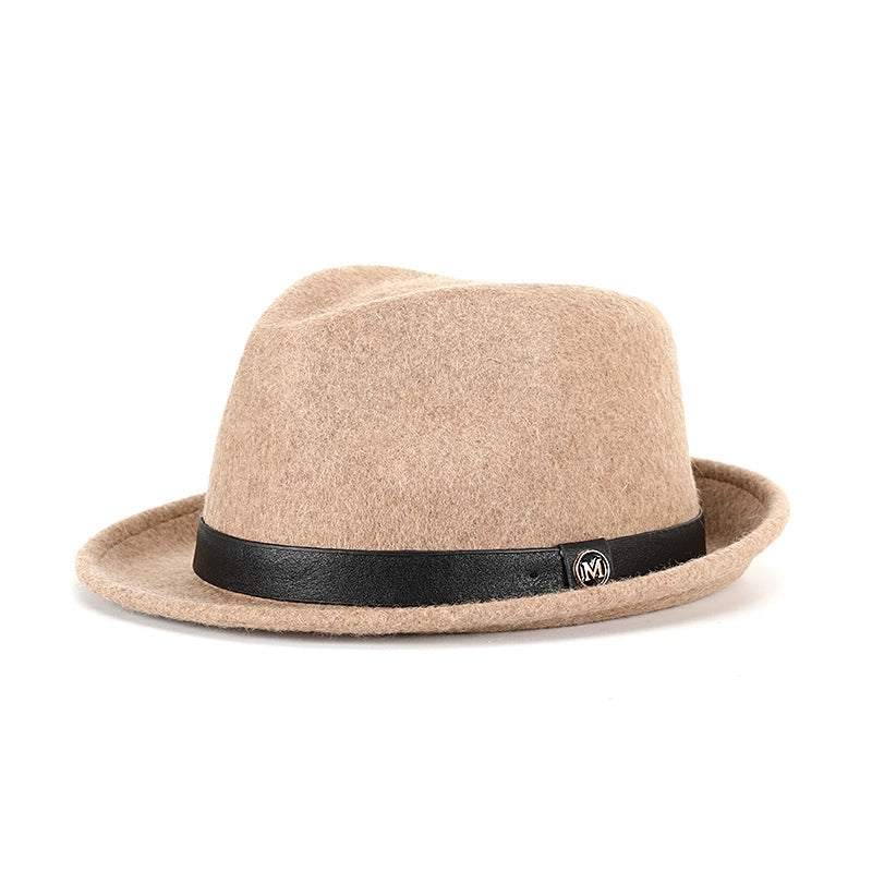 Hat Autumn And Winter Pure Wool Bowler Hat Woolen Retro   Hat Roll Along Felt Hat