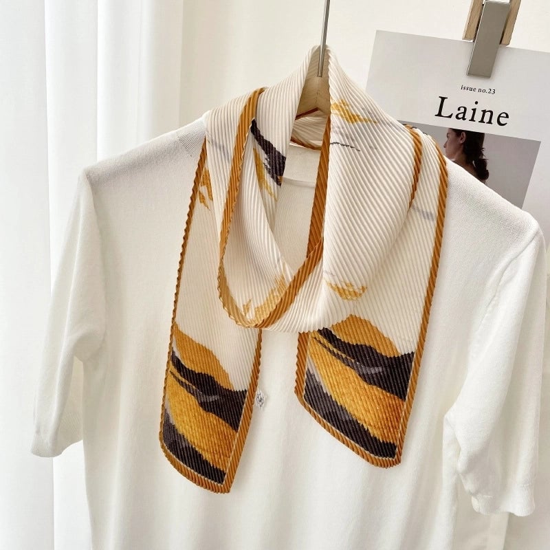 Women's Ig Style Color Block Polyester Silk Scarf