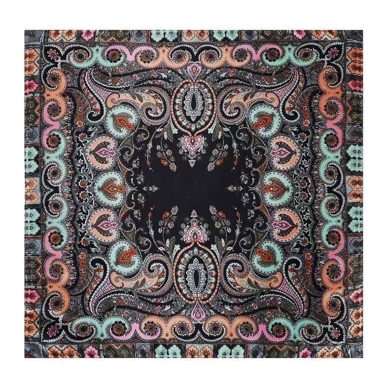 Women's Lady Paisley Satin Printing Silk Scarf