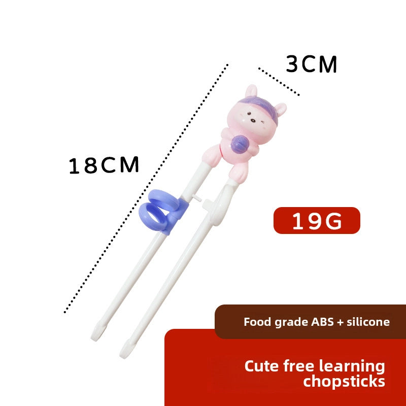 Portable Feeding Children's Tableware Set Cartoon Learning Chopsticks Training Chopsticks 304 Stainless Steel Spoon Fork