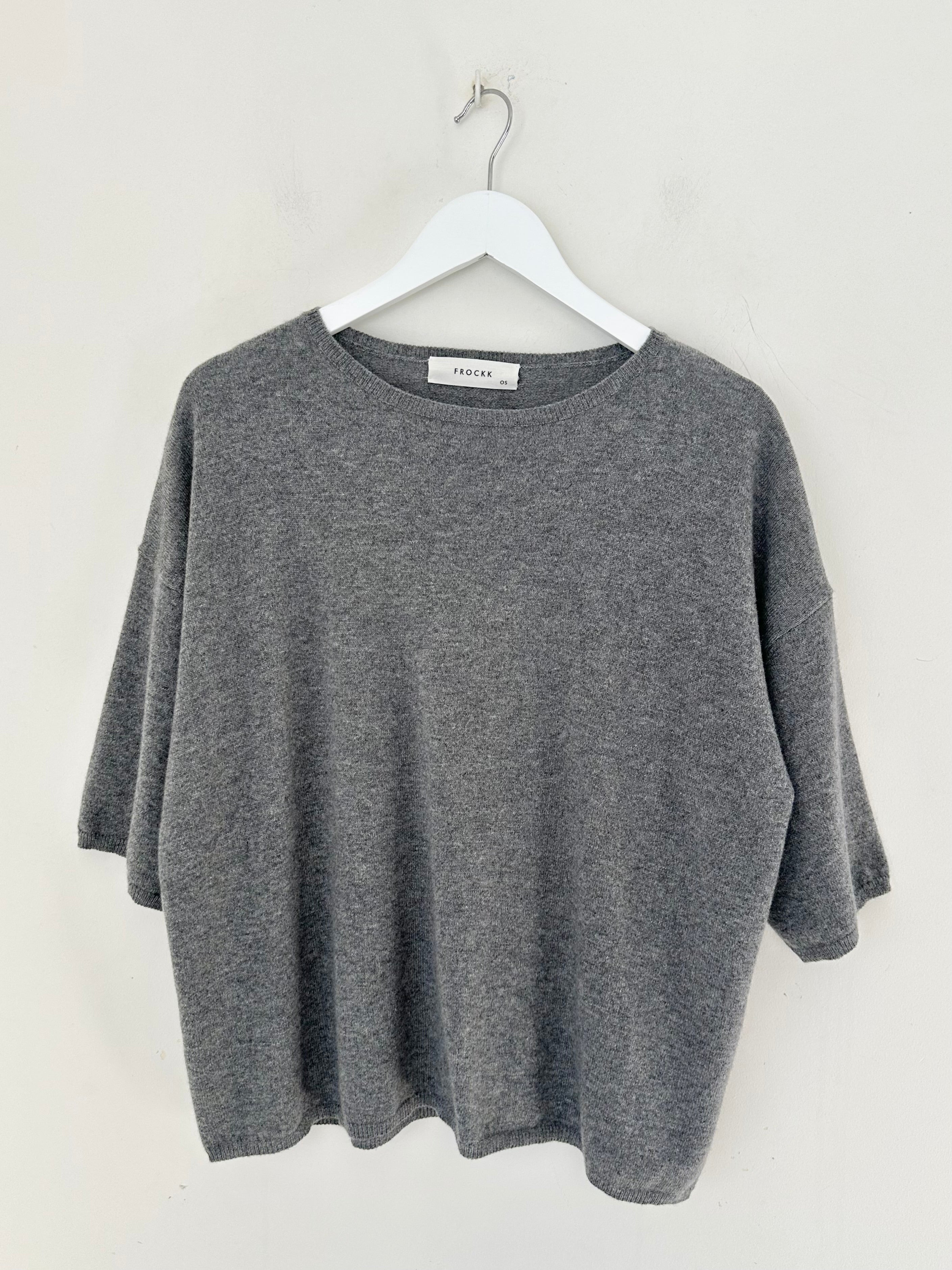 cashmere top-slate grey