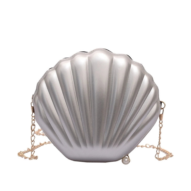 Women's Small Pu Leather Solid Color Streetwear Shell Zipper Dome Bag
