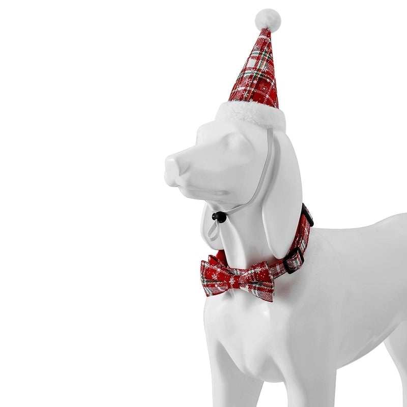 British Style Nylon Christmas Lattice Pet Collar 1 Piece