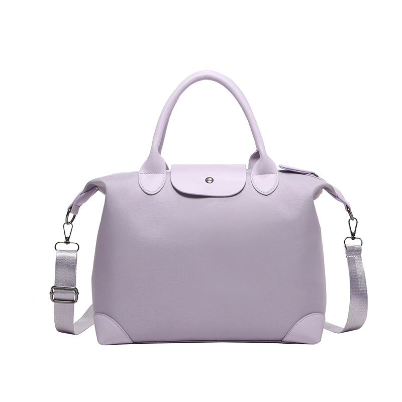 Women's Large Pu Leather Solid Color Basic Classic Style Square Zipper Travel Bag