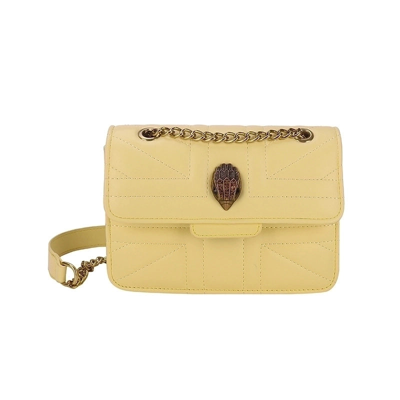 Women's Pu Leather Solid Color Elegant Square Magnetic Buckle Shoulder Bag Crossbody Bag Chain Bag