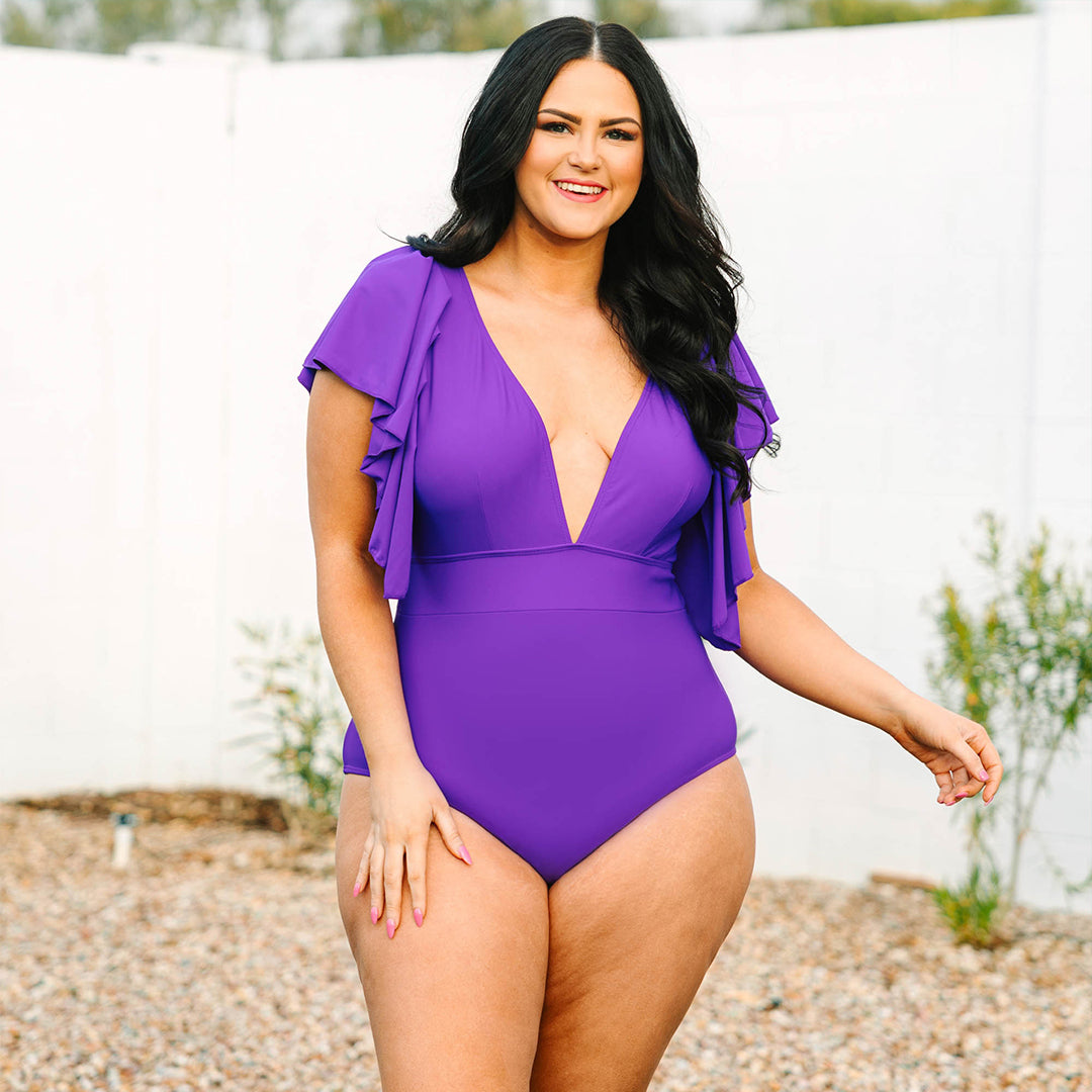 My Heart Is In Hawaii Swimsuit. Purple