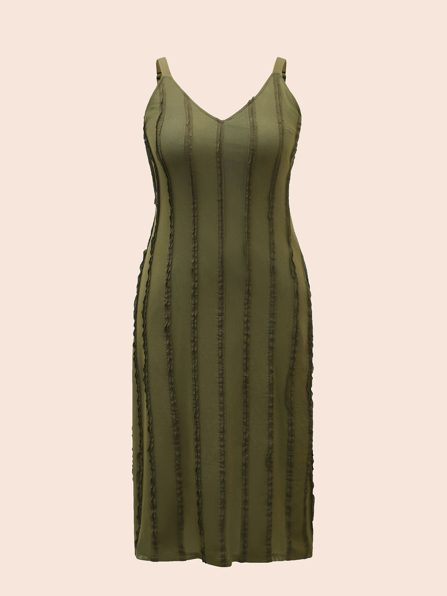 Tucked Seam Textured Cami Dress