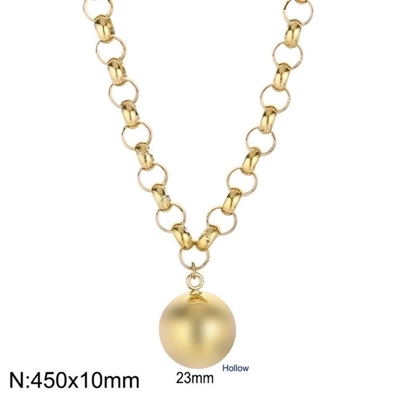 Hip-hop Geometric Stainless Steel Plating Bracelets Necklace