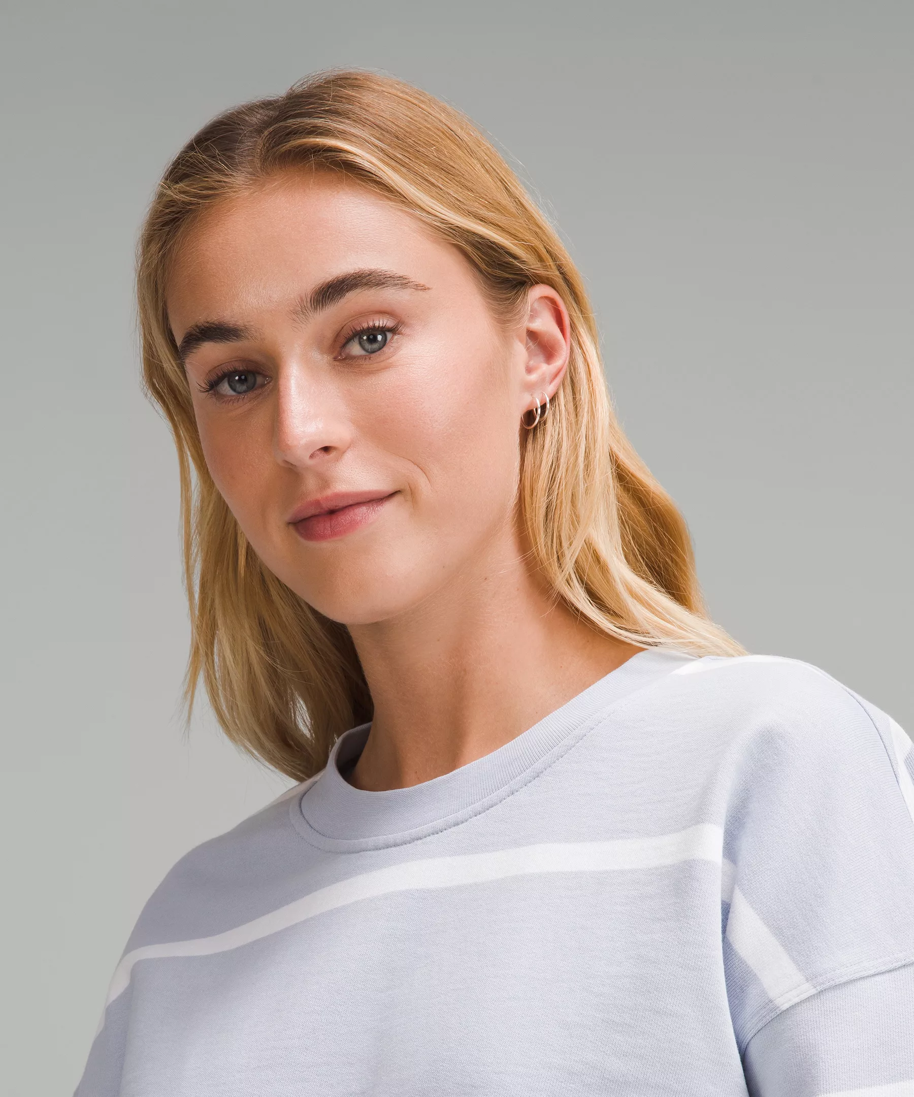 Perfectly Oversized Cropped Crew Stripe